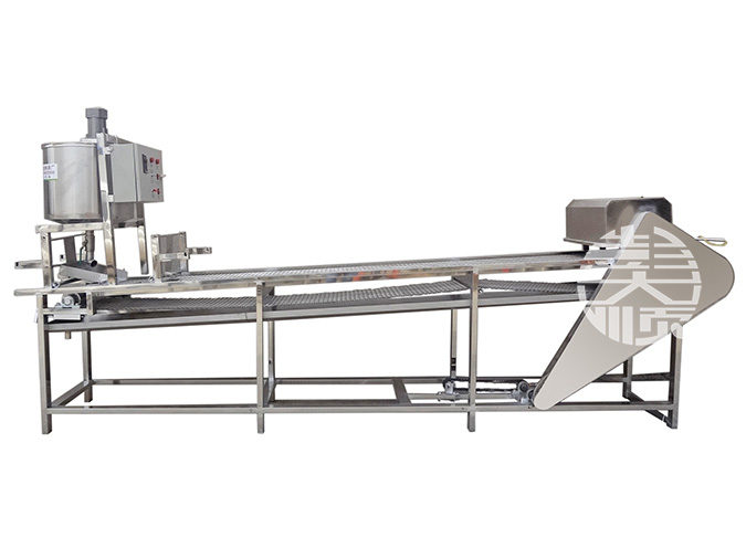 全自動豆腐皮機(jī)自動化操作，非常節(jié)省勞動力
