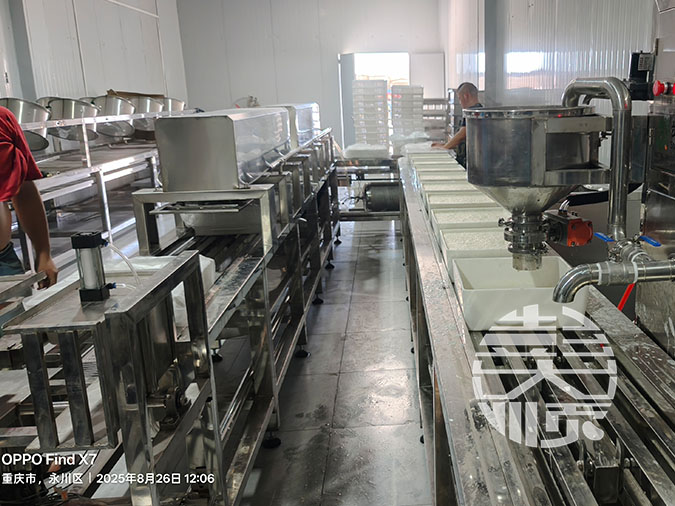 步進(jìn)式豆腐機(jī)生產(chǎn)線